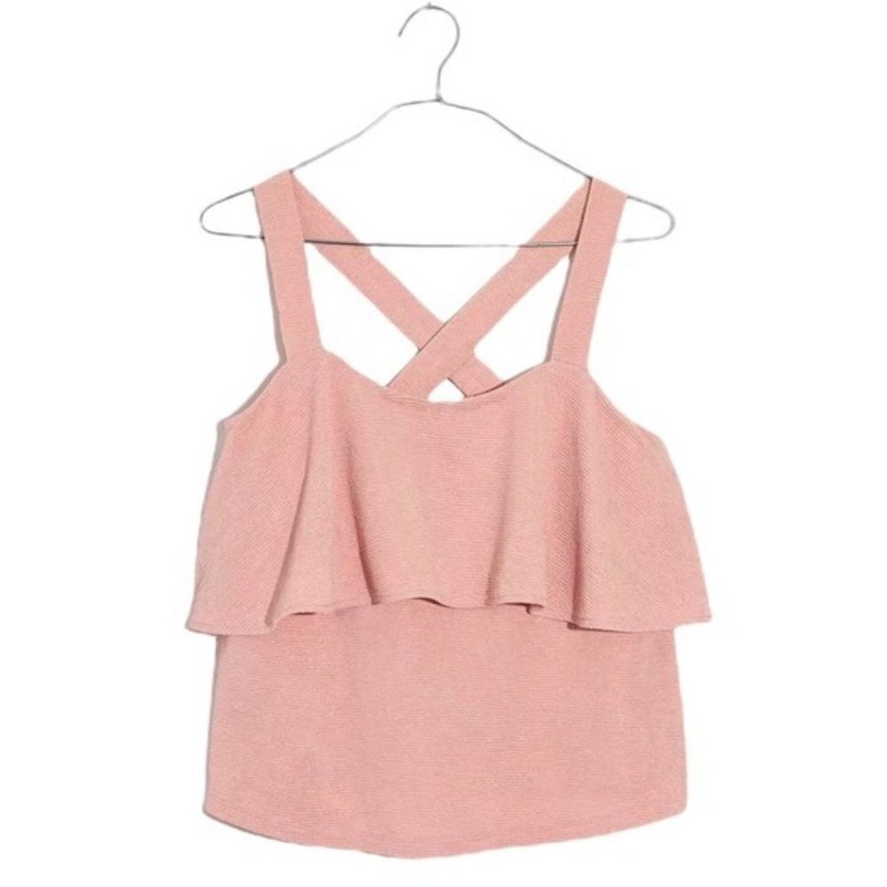 Madewell Tiered Tank Top in Light Pink Size Size XS - Picture 11 of 11